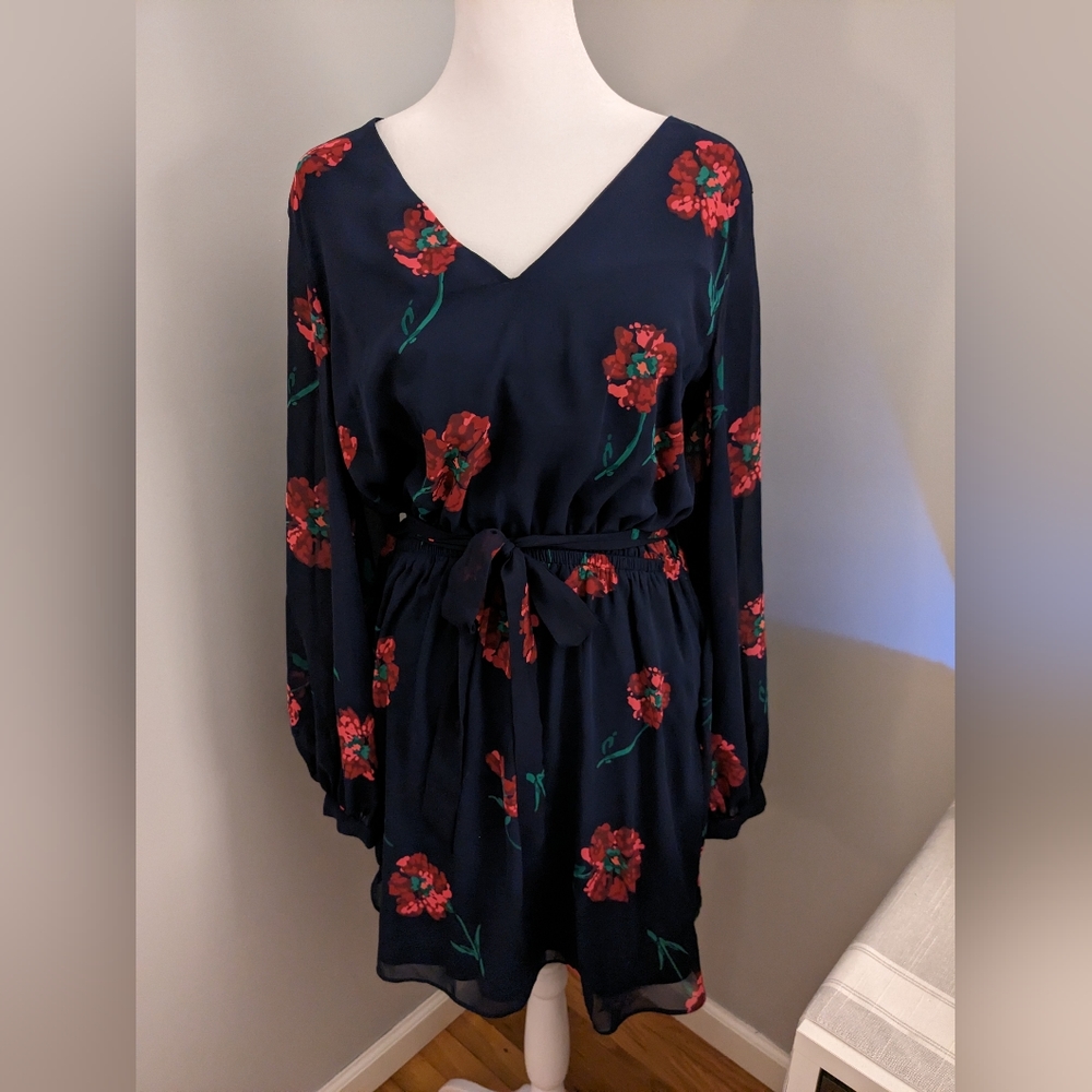 Express - Medium - Blue Floral Mini Dress